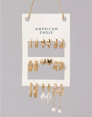 AE Heart Earrings 9-Pack