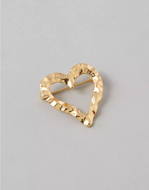 AE Heart Brooch