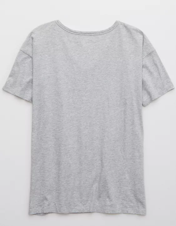 Aerie Distressed Basic V-Neck Boyfriend T-Shirt - Image 4