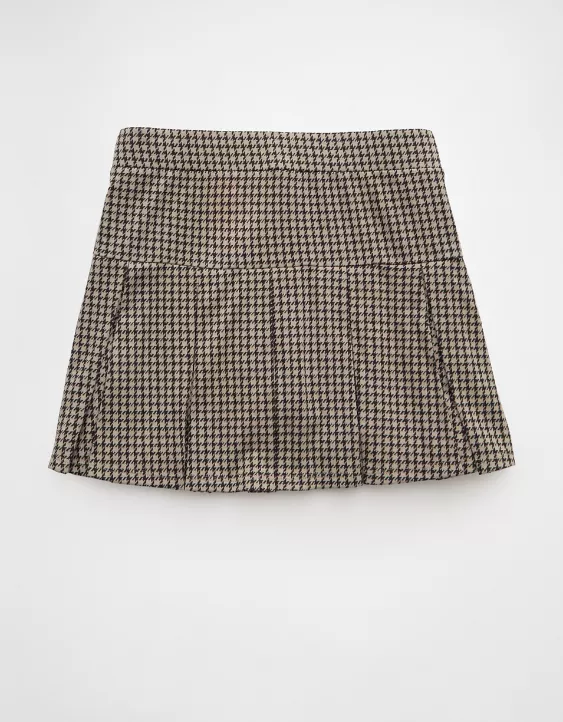 AE It Knit Low-Rise Pleated Plaid Skort - Image 4