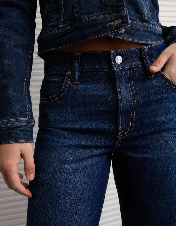 AE Shimmer Low-Rise Cuffed Baggy Straight Jean - Image 7