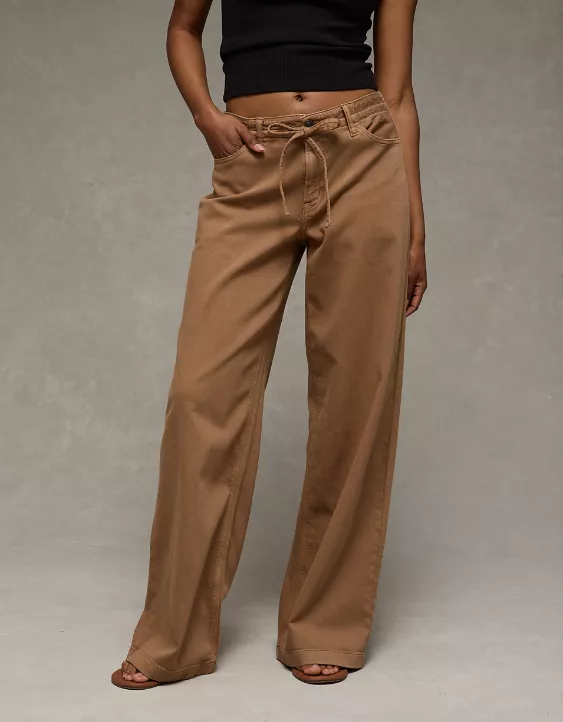 AE Dreamy Drape Stretch Low-Rise Ultra Wide-Leg Pant - Image 2