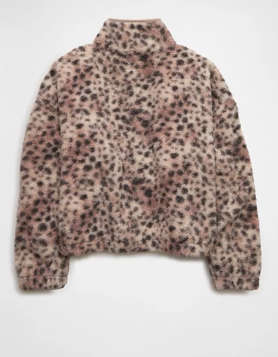 AE Sherpa Fleece Graphic Henley Sweatshirt - Image 4