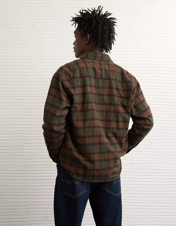 AE Relaxed Fit Everyday Flannel Shirt - Image 3
