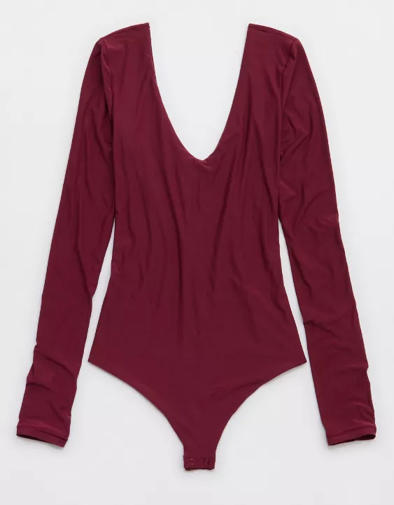 SMOOTHEZ Long Sleeve Plunge Bodysuit - Image 3