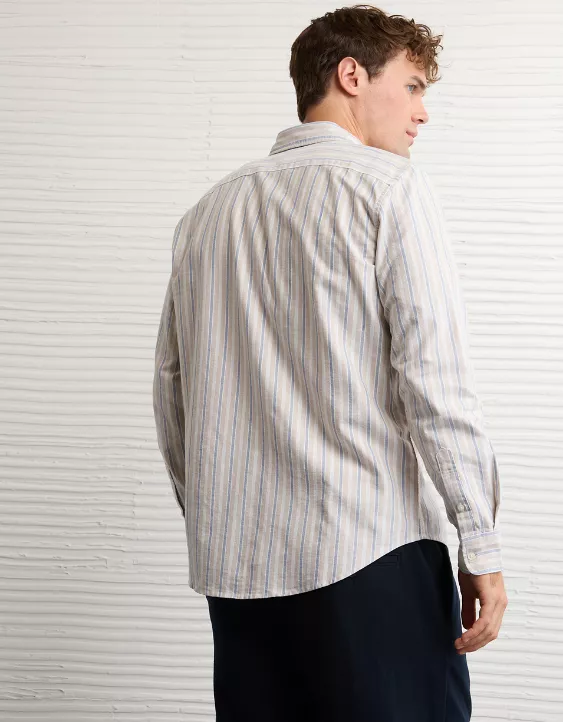 AE Everyday Slim Fit Oxford Striped Button-Up Shirt - Image 2