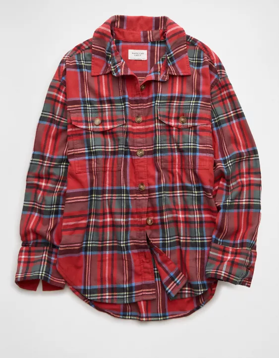 AE Plaid Button-Up Shirt - Image 3