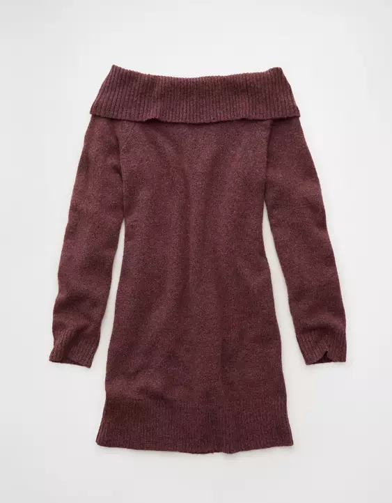 AE Off-the-Shoulder Sweater Mini Dress - Image 4