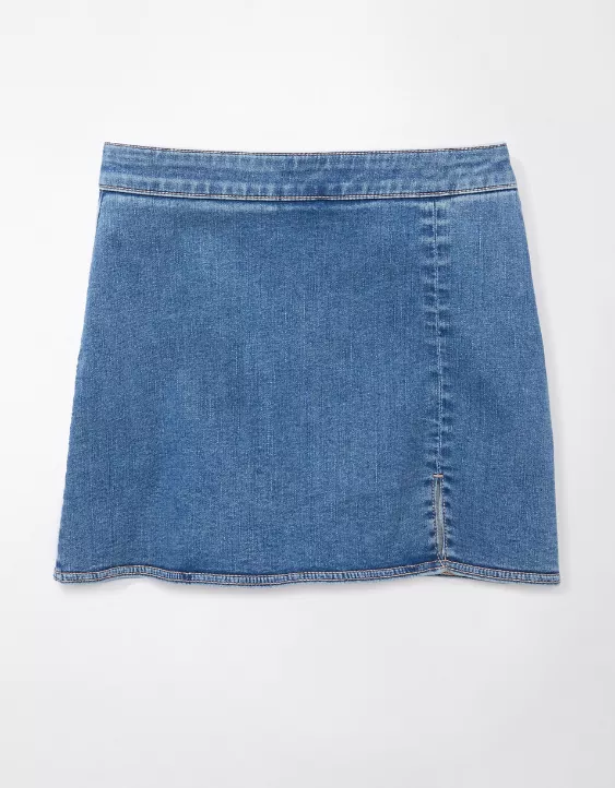AE Next Level High-Waisted Denim Skort - Image 3