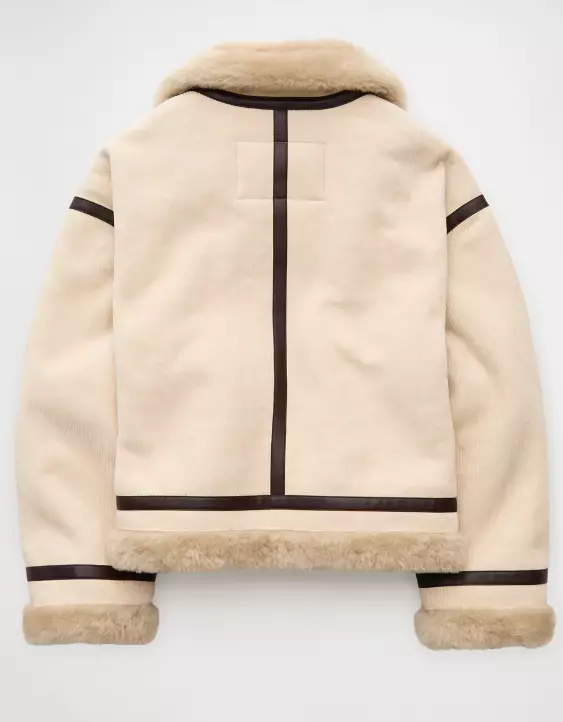 AE Cropped Corduroy Bomber Jacket - Image 5