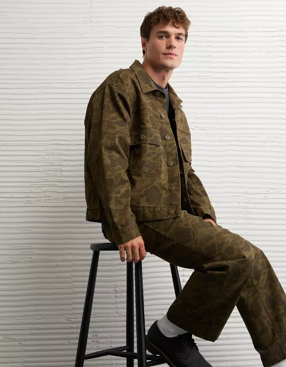 AE Camo Denim Trucker Jacket - Image 7