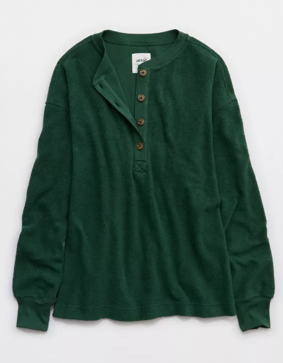 Aerie Sherpa Henley Sweatshirt - Image 3