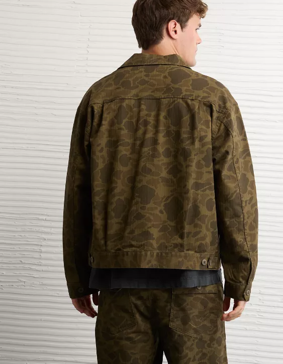 AE Camo Denim Trucker Jacket - Image 3