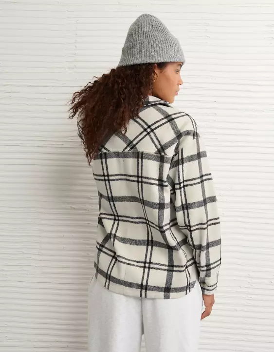 AE Oversized Plaid Shacket - Image 2