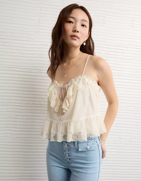 AE Mesh Ruffle Cami - Image 2