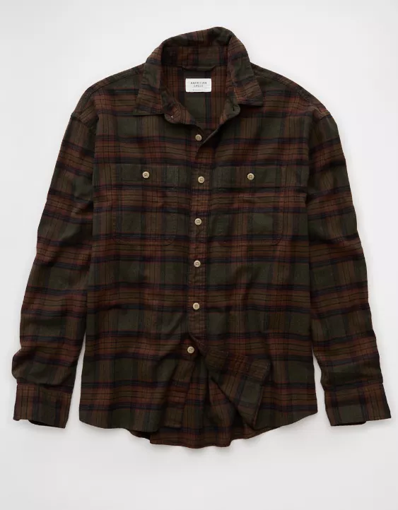 AE Relaxed Fit Everyday Flannel Shirt - Image 4