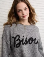 AE Whoa So Soft Bisous Graphic Sweater