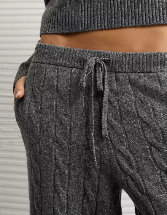AE High-Waisted Cable Knit Sweatpant - Image 5