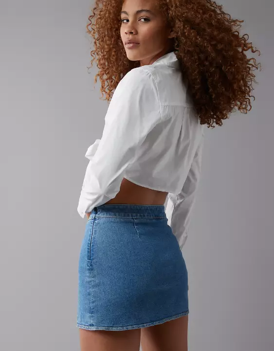 AE Next Level High-Waisted Denim Skort - Image 6