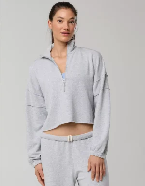 OFFLINE By Aerie OTT Seamed Quarter Zip Sweatshirt