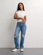 AE Stretch Curvy Ripped Straight Jean