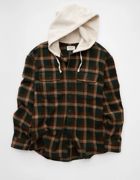 AE Hooded Flannel Shirt - Image 4
