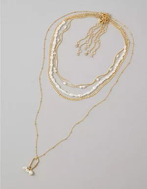 AE Heart & Pearl Necklace 5-Pack