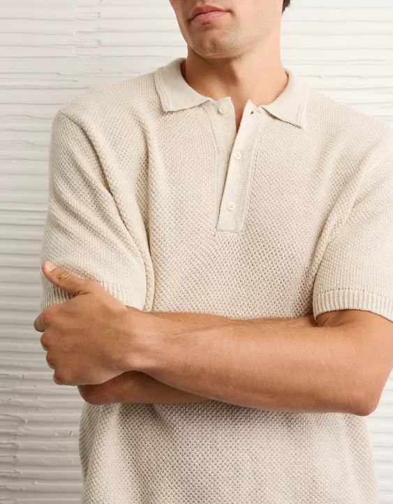 AE Pique Sweater Polo Shirt - Image 6