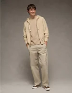 AE Zip-Up Shaker Stitch Sweater Hoodie