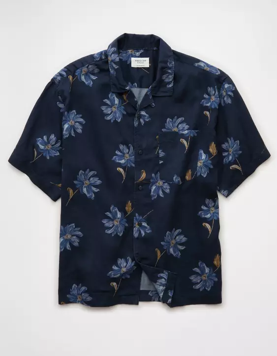 AE Poolside Floral Button-Up Shirt - Image 3