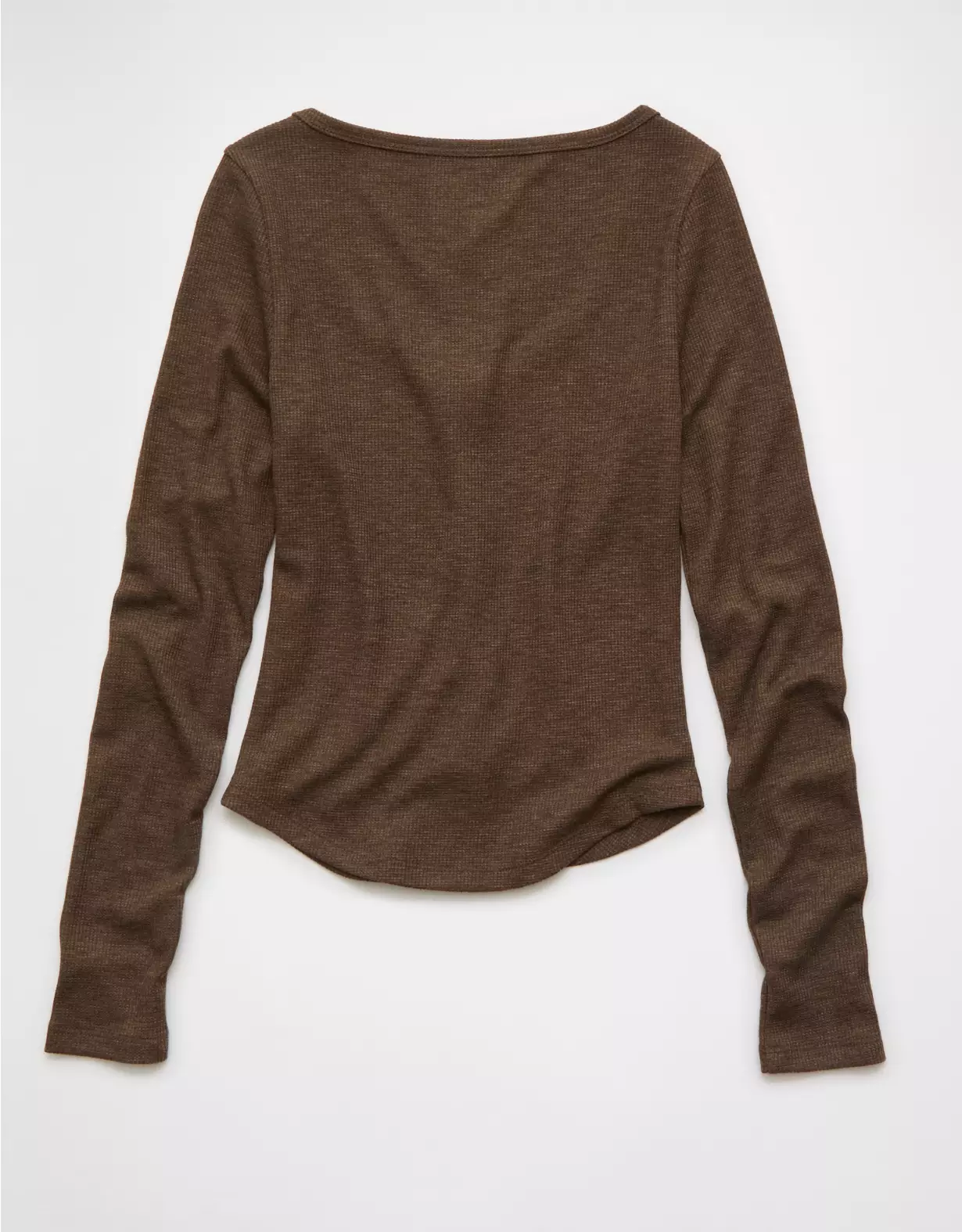 AE Waffle Long Sleeve Button-Up Tee - Image 2