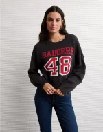 AE Wisconsin Badgers Cropped Sweater
