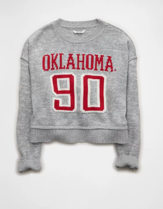 AE Oklahoma Sooners Cropped Sweater - Image 3