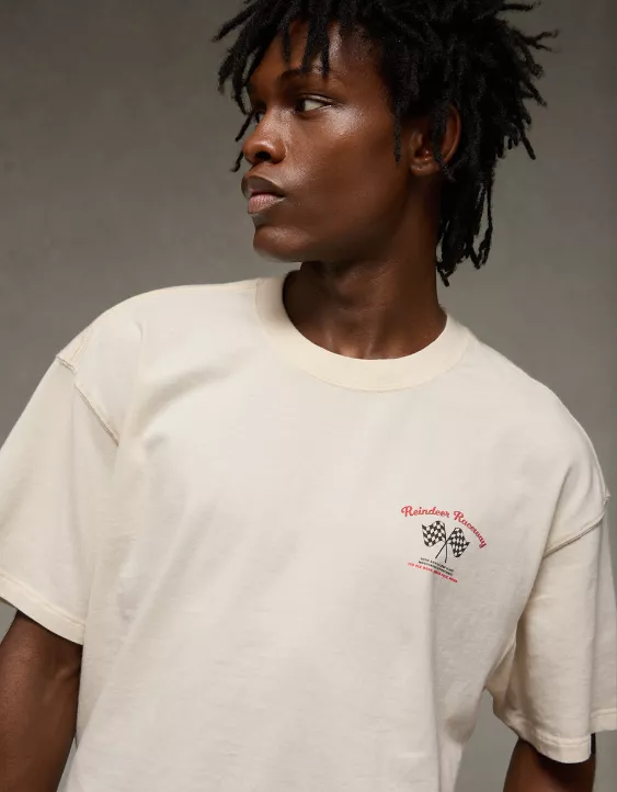 AE Boxy Reindeer Raceway Graphic T-Shirt - Image 6