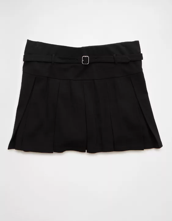 AE It Knit Low-Rise Belted Pleated Skort - Image 3