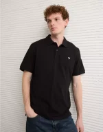 AE Stretch Pique Tipped Polo Shirt