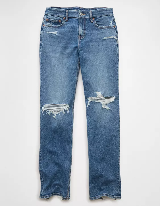 AE Stretch Curvy Ripped Straight Jean - Image 3