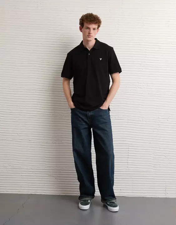 AE Stretch Pique Tipped Polo Shirt - Image 4