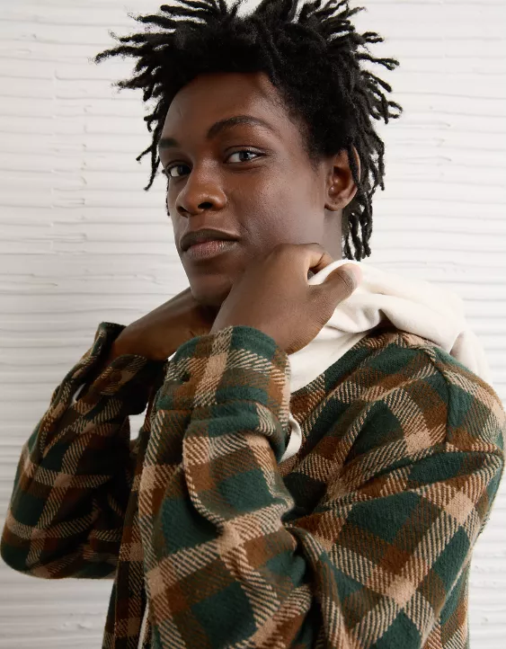 AE Hooded Flannel Shirt - Image 7
