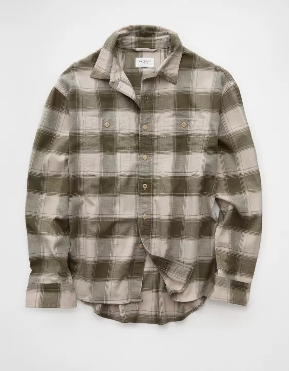 AE Relaxed Everyday Flannel Shirt - Image 3