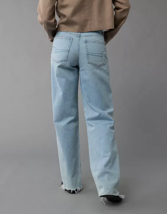 AE Strigid Ripped Super High-Waisted Baggy Straight Jean - Image 2