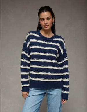 AE Striped Crew Neck Sweater