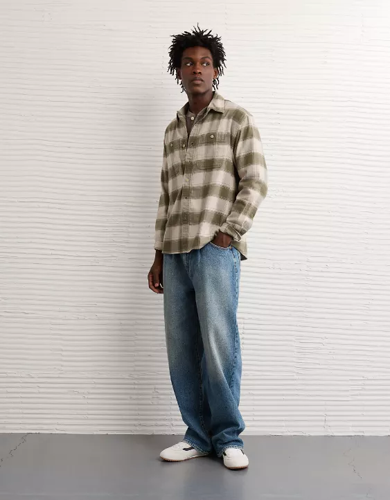 AE Relaxed Everyday Flannel Shirt - Image 5
